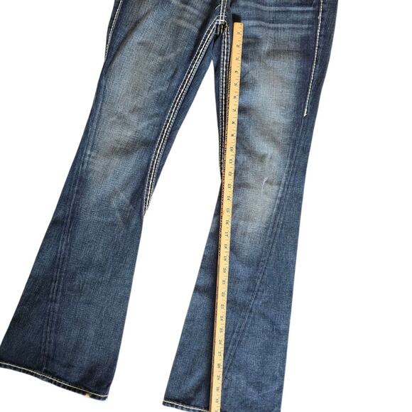True Religion Rare Ultra Hot Made In USA Denim Jeans Size 28 Womens Flare - Picture 7 of 8